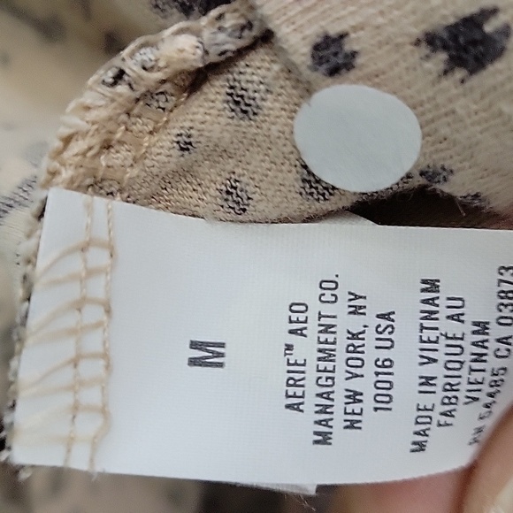 Aerie Knot-Front 100% Cotton Animal/Leopard Print T-Shirt Dress Size M - Picture 10 of 11